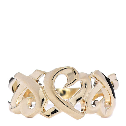 Tiffany 18K Yellow Gold Paloma Picasso Loving Heart Ring 52 6 1 of 6