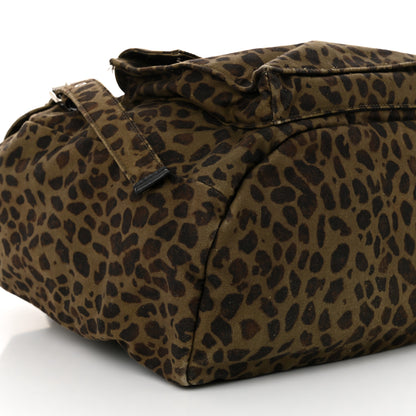 Saint Laurent Gabardine Leopard Noe Backpack Khaki Black 9 of 12