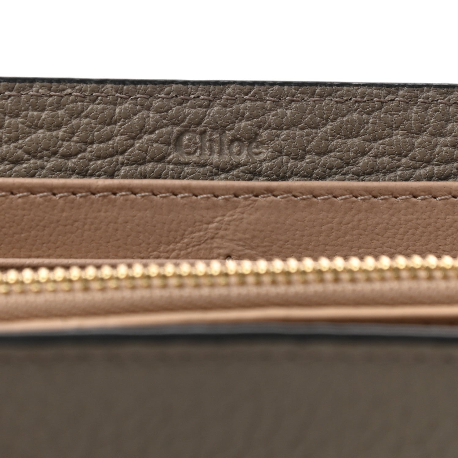 Chloe Grained Lambskin Drew Long Wallet with Flap Motty Grey 6 of 10