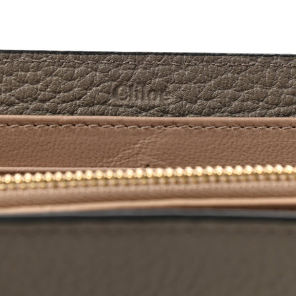 Chloe Grained Lambskin Drew Long Wallet with Flap Motty Grey 6 of 10