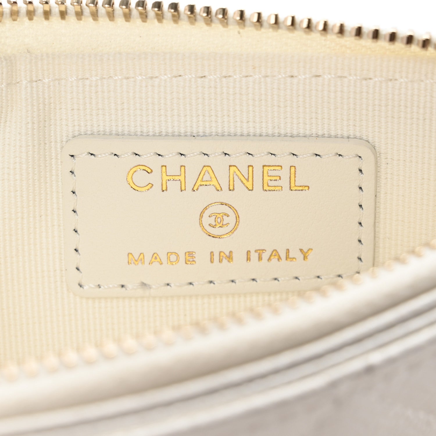 Chanel Caviar Quilted Flap Zip Card Holder White 6 of 8