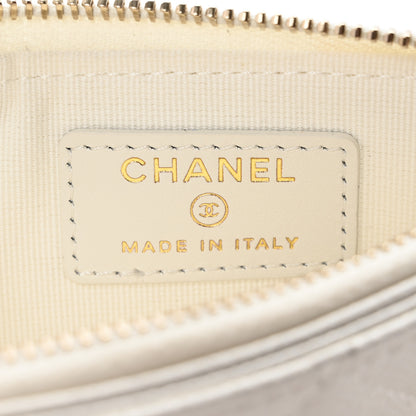 Chanel Caviar Quilted Flap Zip Card Holder White 6 of 8