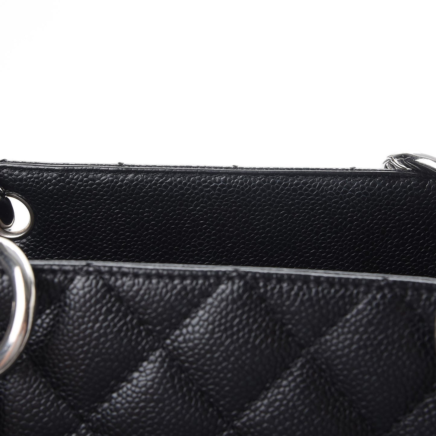 Caviar Quilted Grand Shopping Tote GST Black
