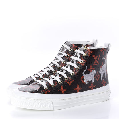 Louis Vuitton Catogram Stellar Sneaker Boots 37.5 Marron 3 of 9