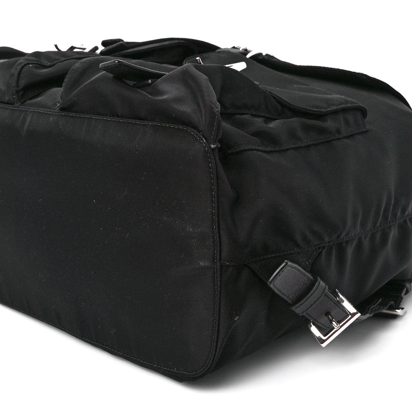 Tessuto Nylon Saffiano Medium Backpack Black