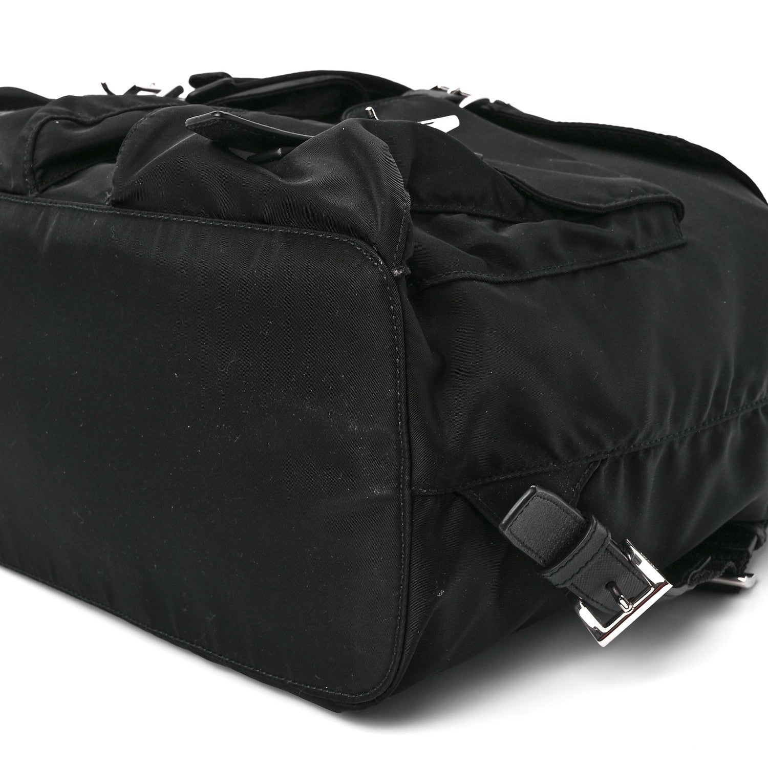 Prada Tessuto Nylon Saffiano Medium Backpack Black 11 of 11
