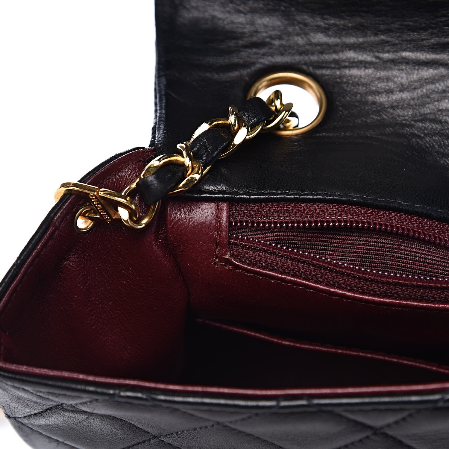 Chanel Lambskin Quilted Mini Square Flap Bag Black 11 of 13