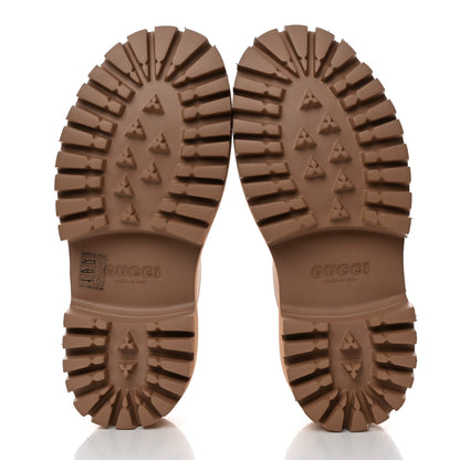 Gucci Rubber GG Monogram Perforated Elea Platform 55mm Lug Sole Sandals 38 Vintage Camel 5 of 9