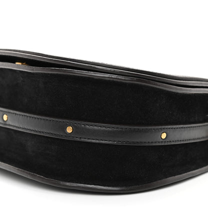 Chloe Calfskin Suede Medium Nile Bracelet Bag Black 8 of 14