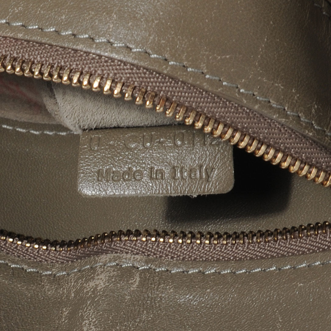 Leather Horizontal Bi-Color Cabas Black