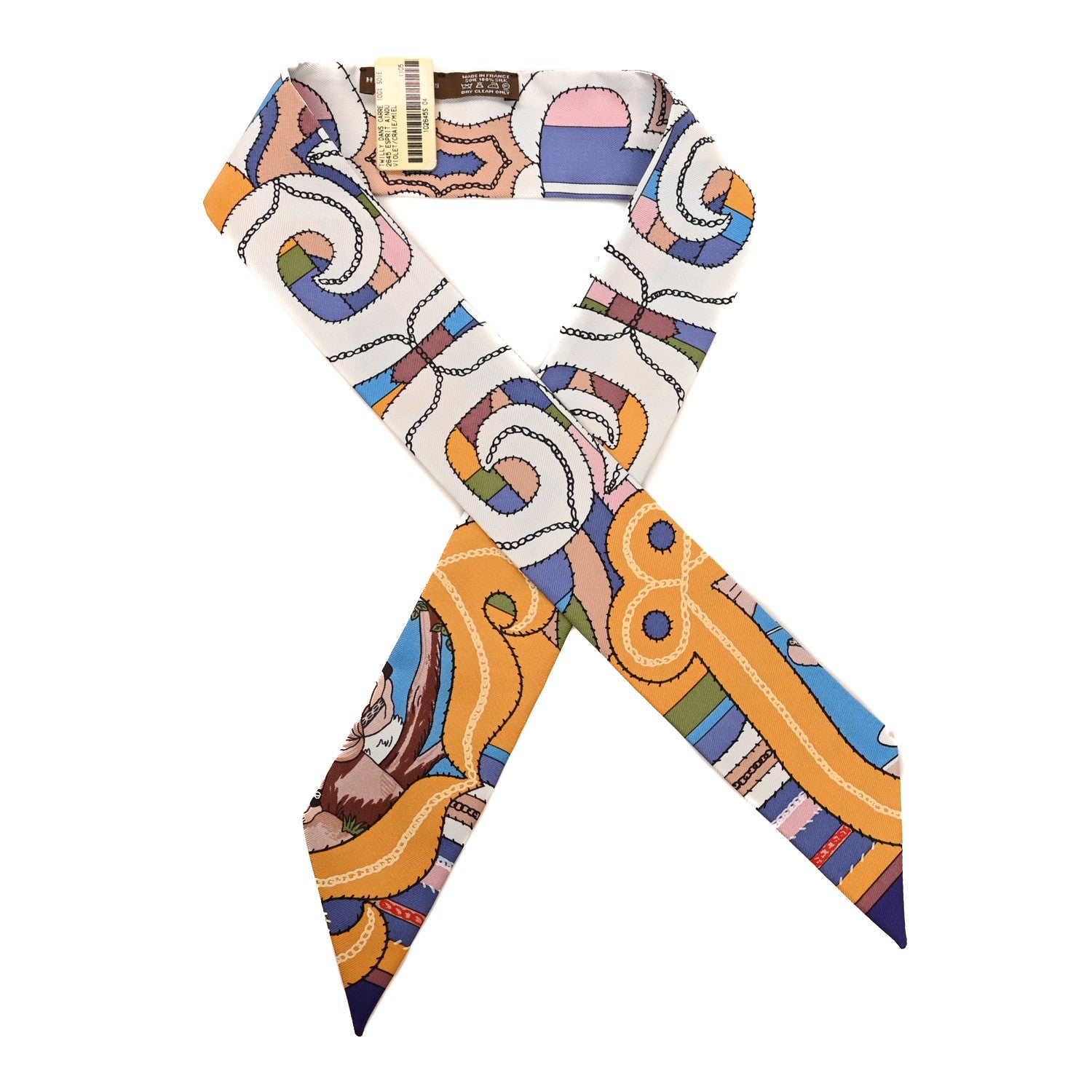 Hermes Silk Esprit Ainou Twilly Violet Craie Miel 1 of 3
