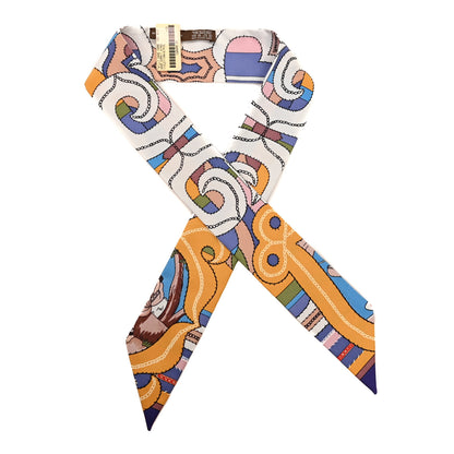 Hermes Silk Esprit Ainou Twilly Violet Craie Miel 1 of 3
