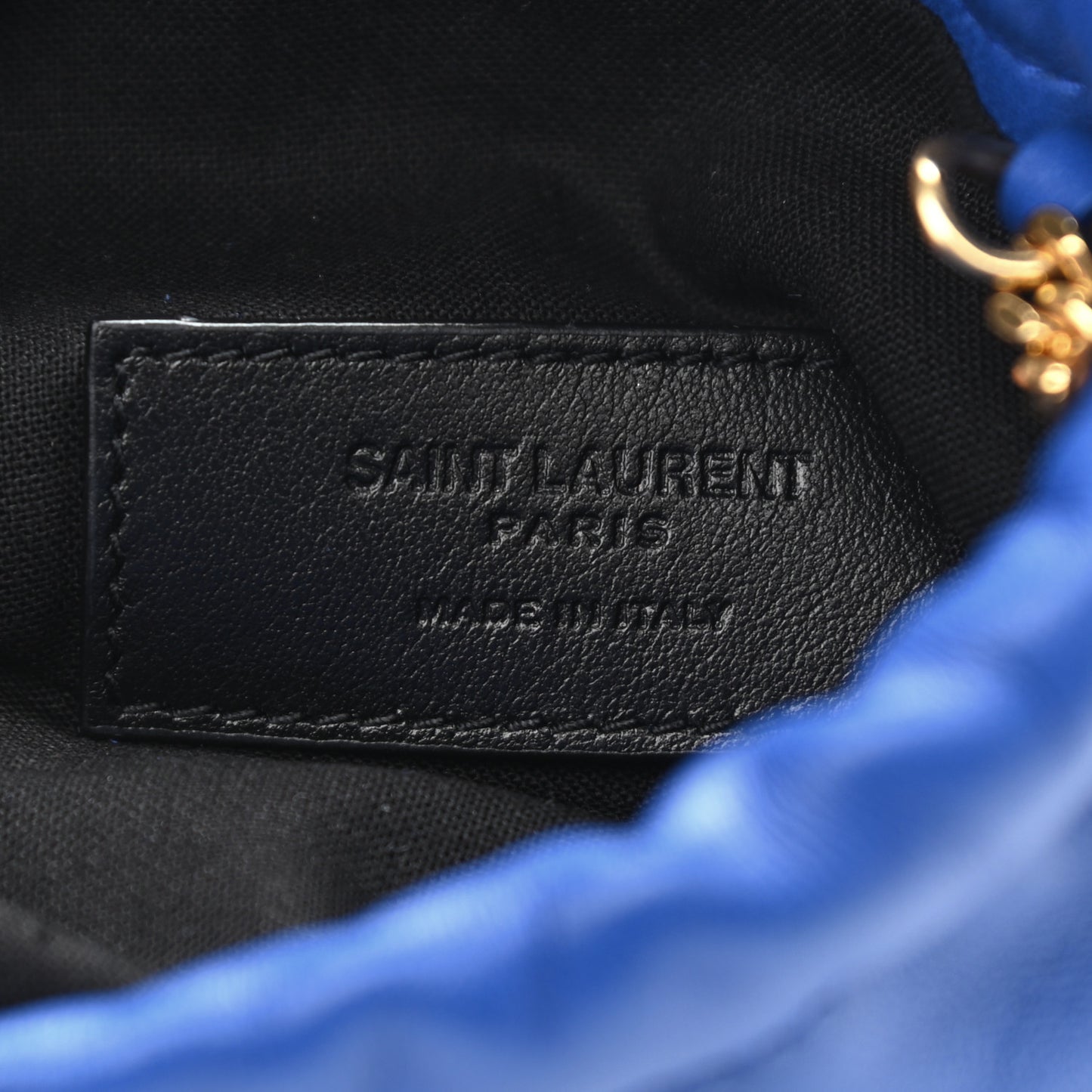 Lambskin Paris Drawstring Pouch Bleu Majorelle