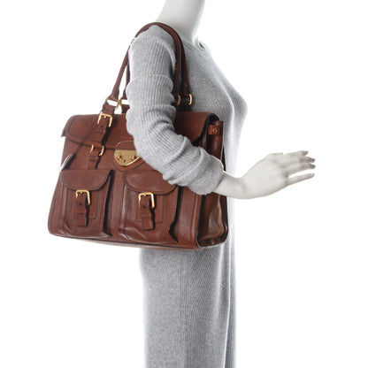 Prada Buffalo Briefcase Palissandro 2 of 7