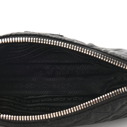 Prada Nylon Tessuto Impuntu Quilted Crossbody Bag Black 4 of 9