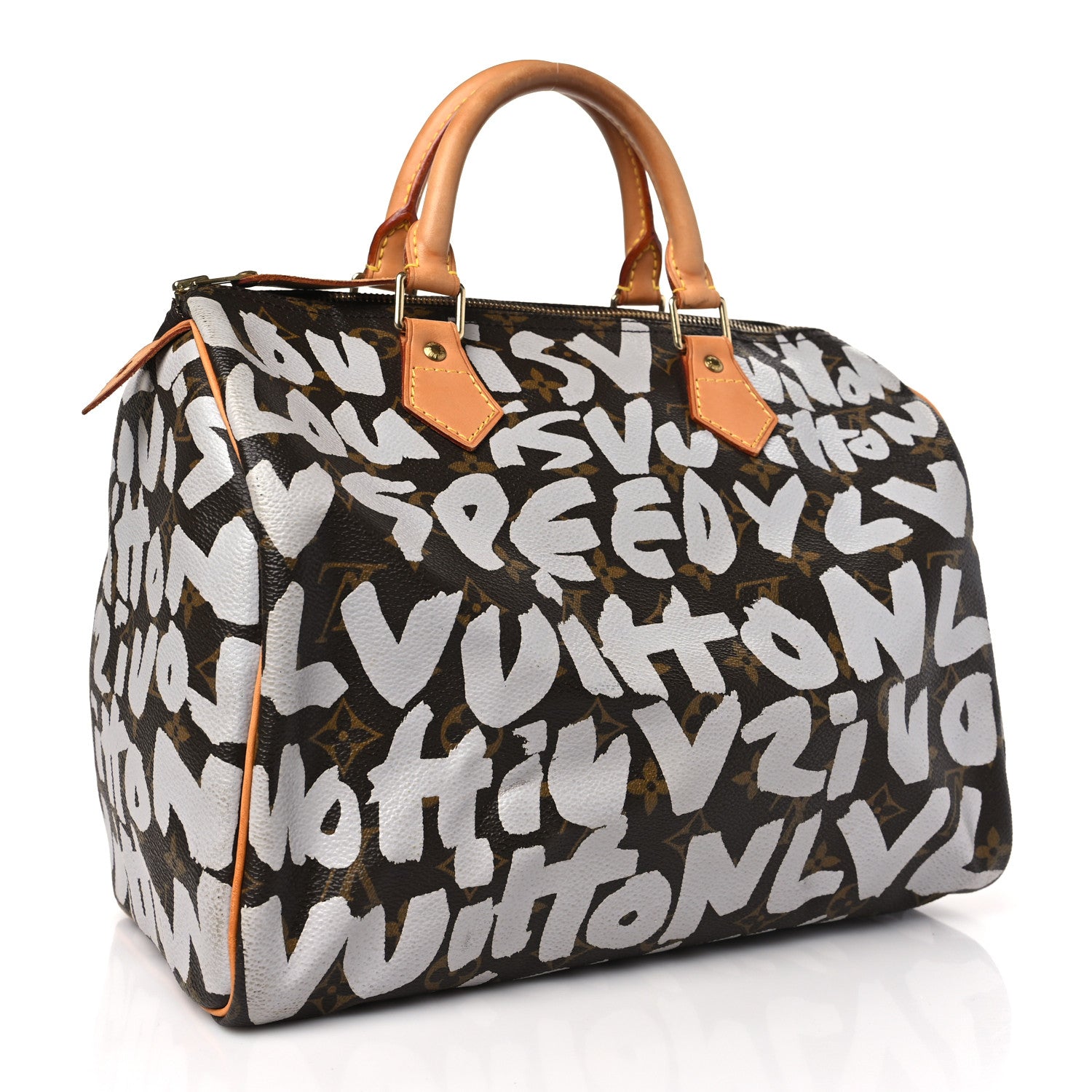 Louis Vuitton Monogram Graffiti Speedy 30 Silver 3 of 8