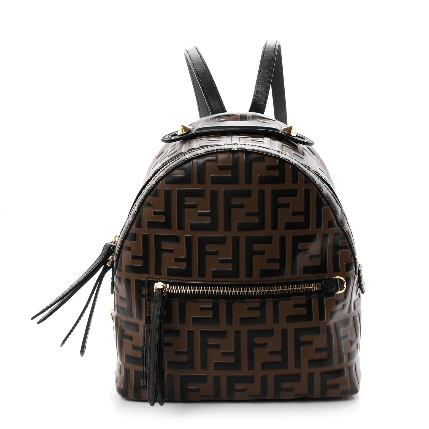 Vitello Bi-Color FF 1974 Embossed Mini Backpack Maya Black