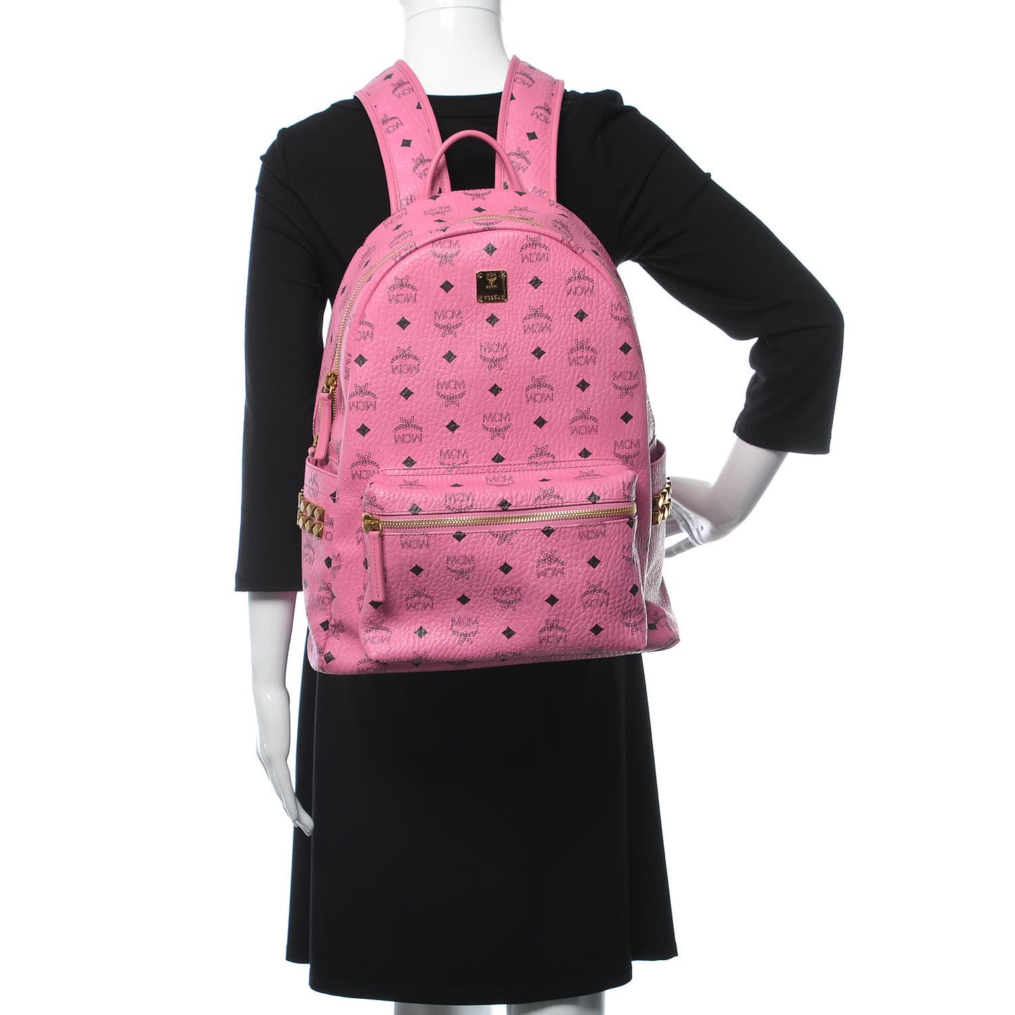 Visetos Medium Side Studs Stark Backpack Pink