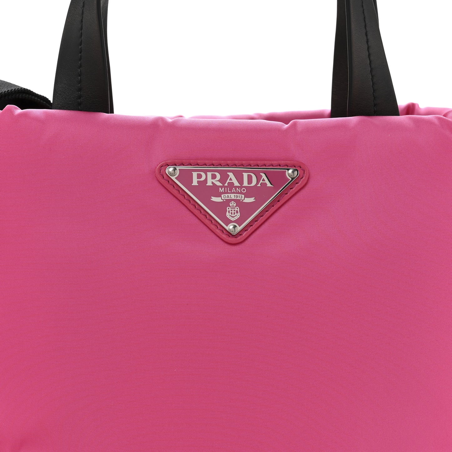 Tessuto Nylon Soft Padded Shopping Tote Fuxia