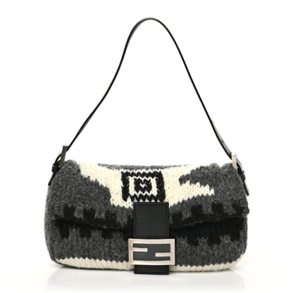 Fendi Wool Knit Mama Baguette Grey 1 of 7