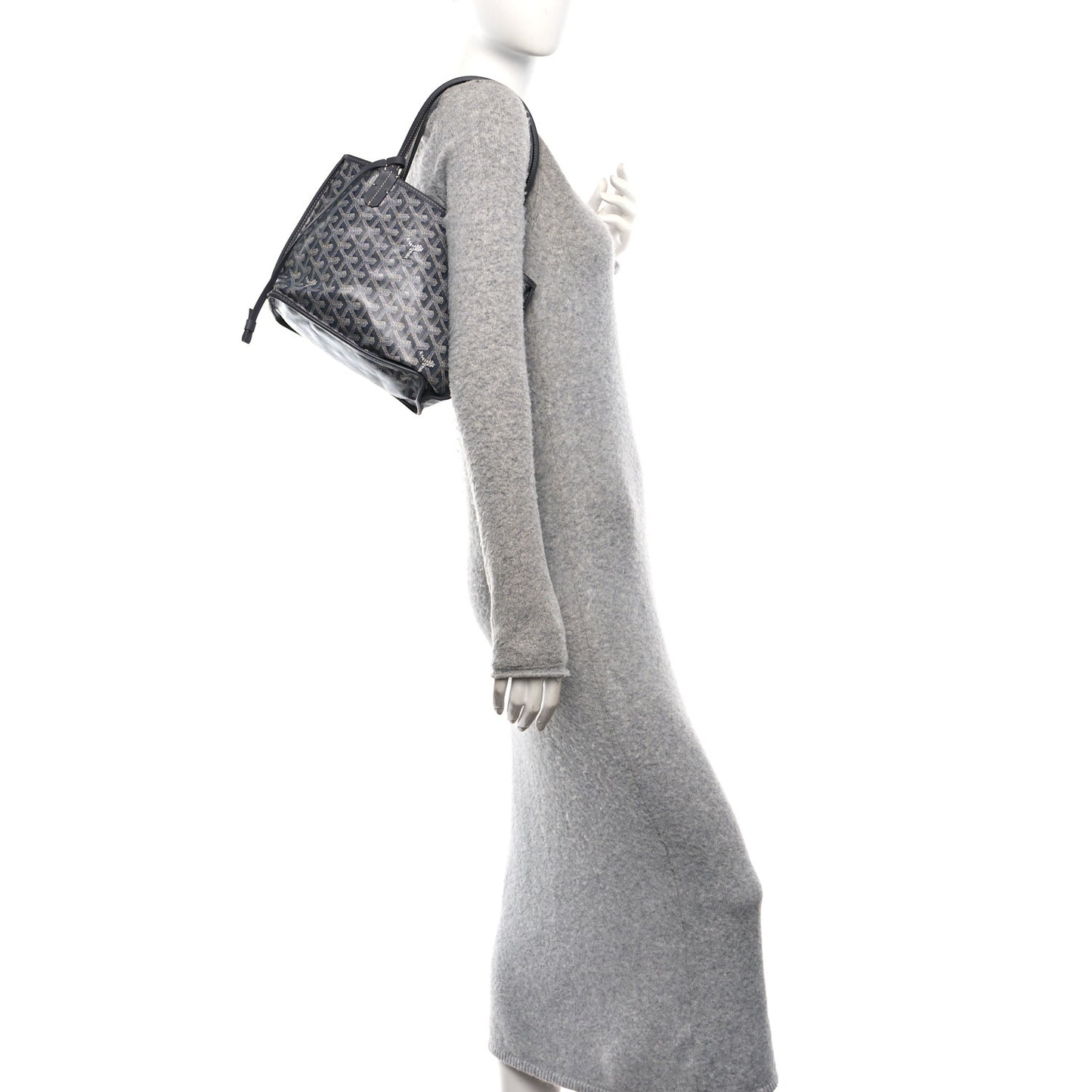 Goyardine Reversible Mini Anjou Grey