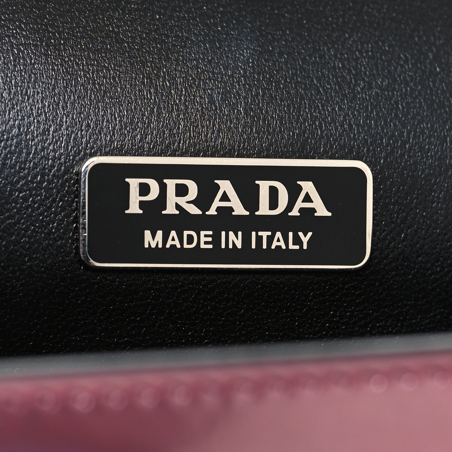 Prada Metallic Vitello Saffiano Cahier Bag Ibisco Black 6 of 11
