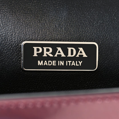 Prada Metallic Vitello Saffiano Cahier Bag Ibisco Black 6 of 11
