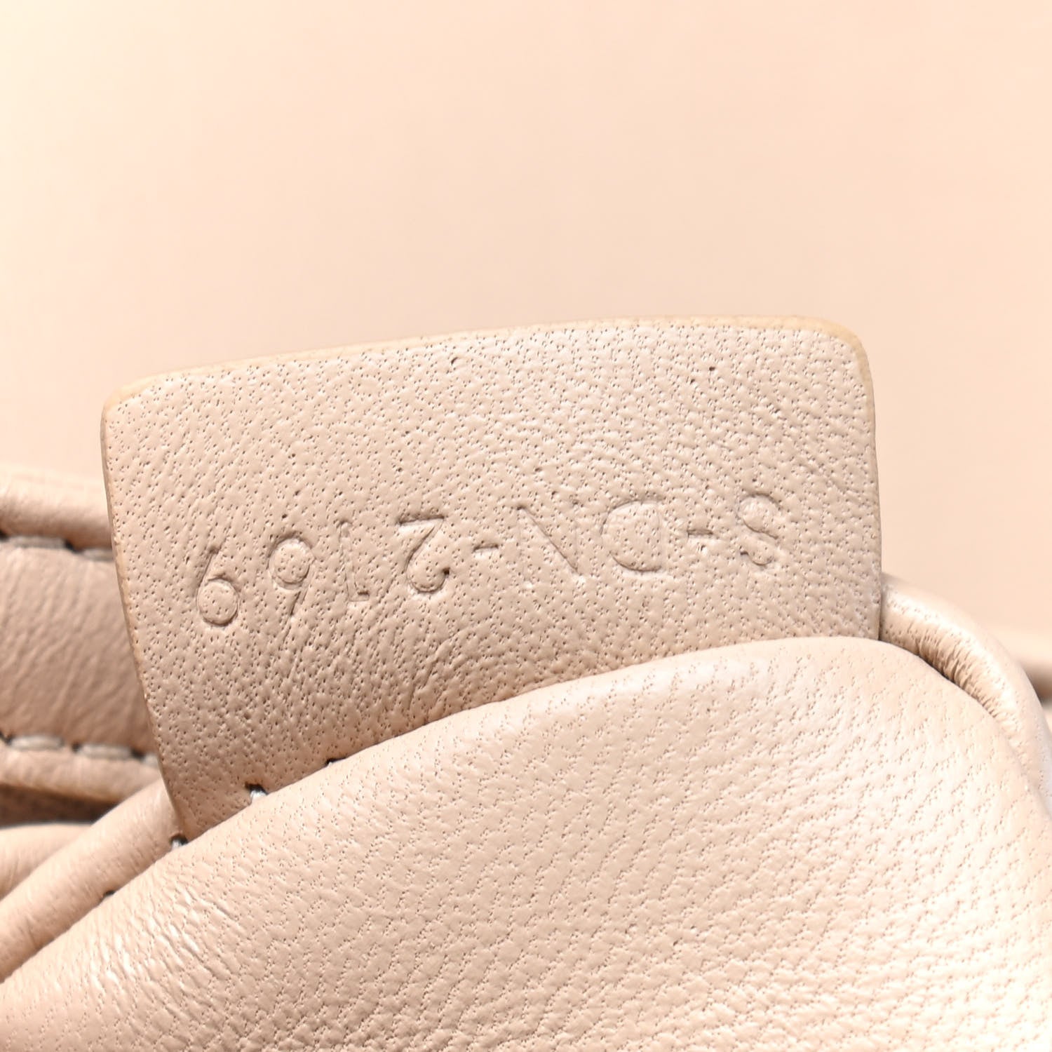Celine Shiny Calfskin Medium Triomphe Nude 7 of 9