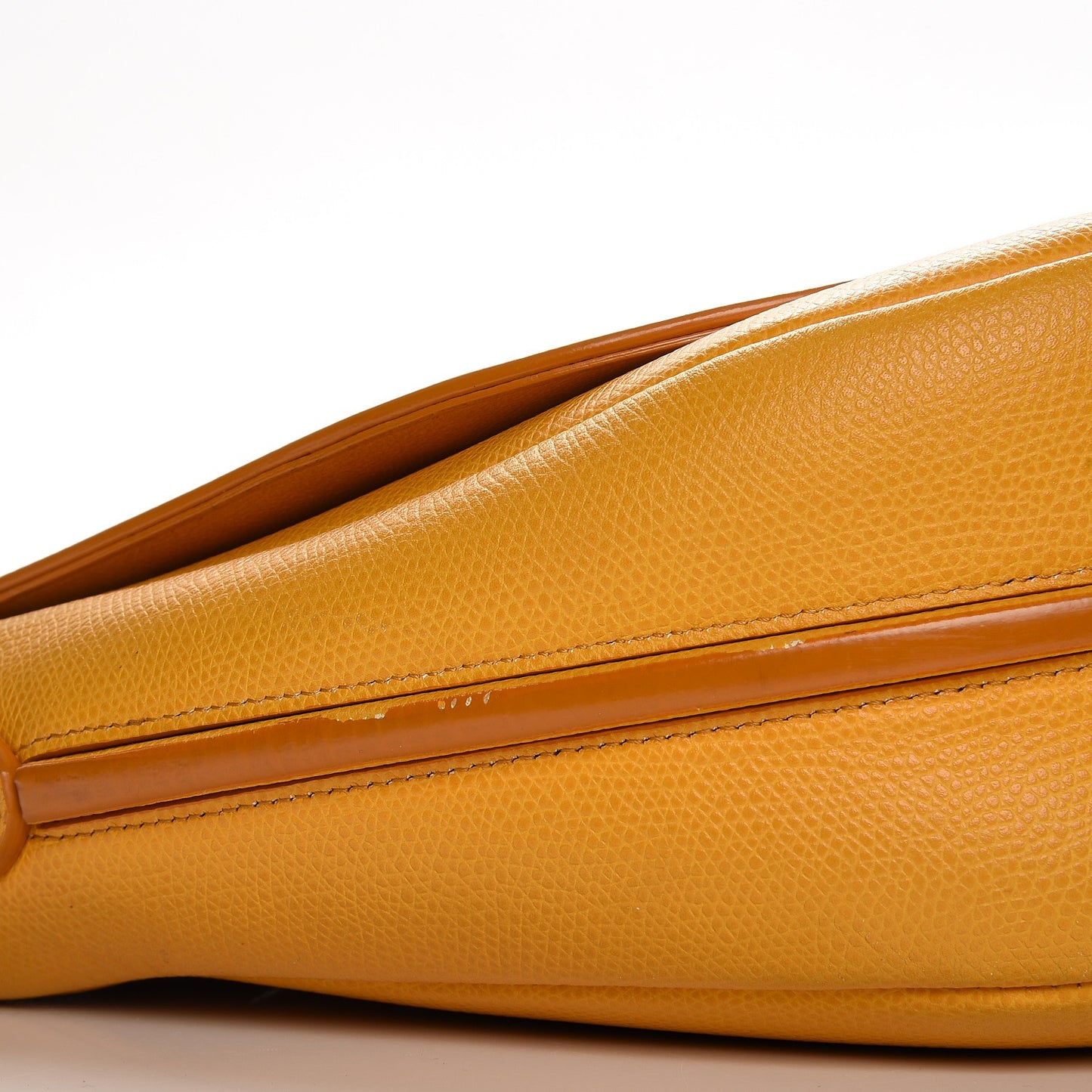 Grained Calfskin Trotteur Messenger Saffron