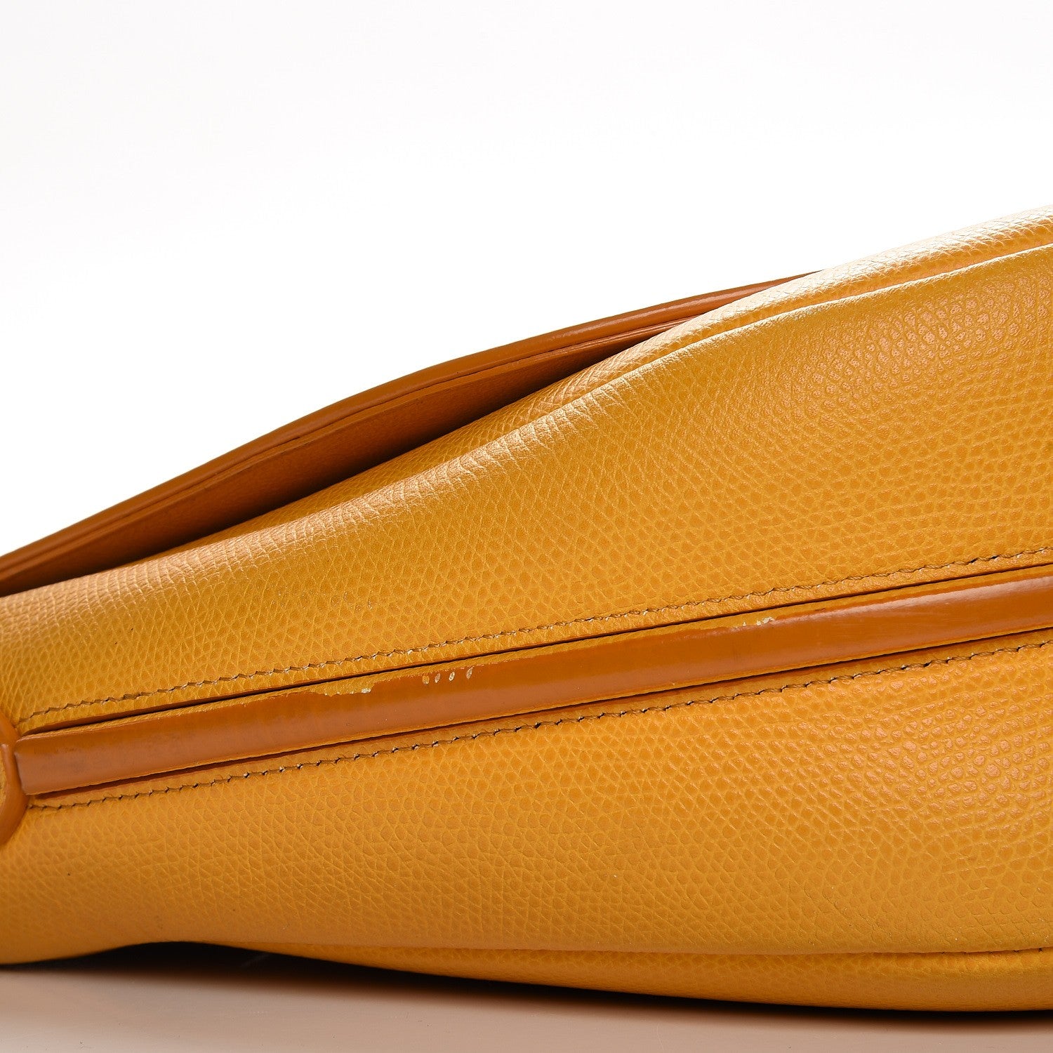 Celine Grained Calfskin Trotteur Messenger Saffron 18 of 24