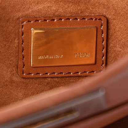 Fendi Vitello Suede Medium Peekaboo Iconic Satchel Cuoio Rame Moro 7 of 22