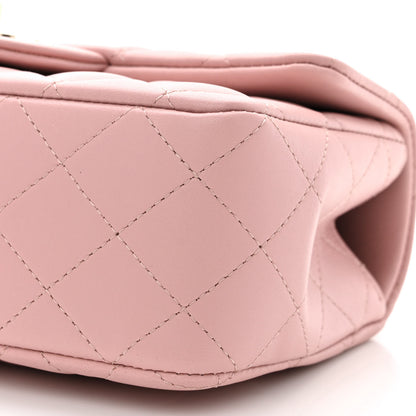 Chanel Lambskin Quilted Mini Top Handle Rectangular Flap Light Pink 11 of 11
