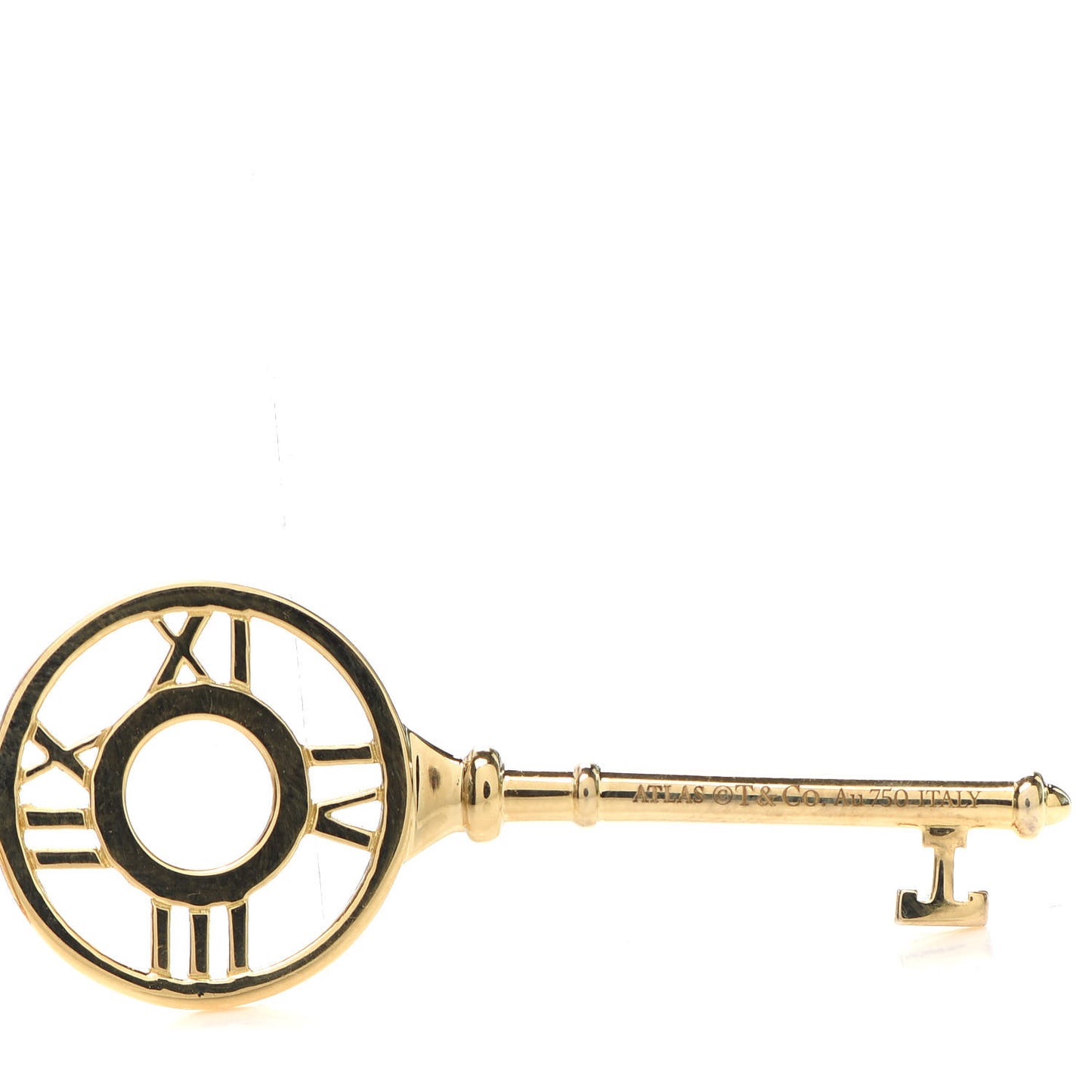18K Yellow Gold Diamond Atlas Key Pendant