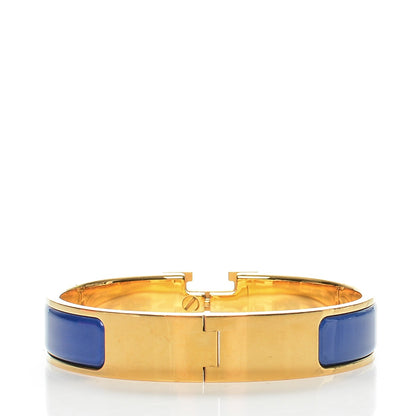Hermes Enamel Narrow Clic Clac H Bracelet PM Bleu Electrique 3 of 4
