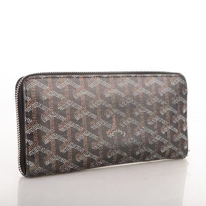 Goyard Goyardine Matignon Zip Around GM Wallet Black 3 of 8
