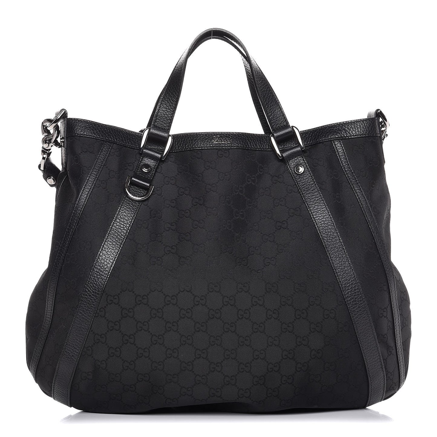 Nylon Monogram Medium Abbey Convertible Tote Black