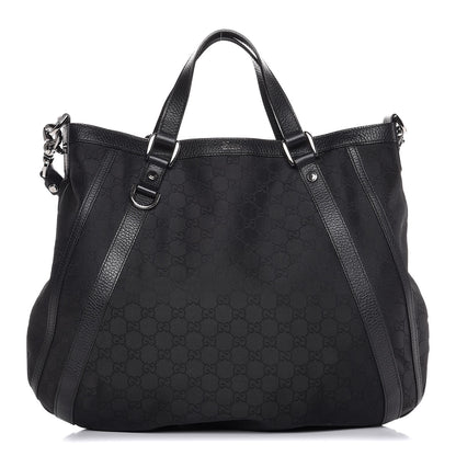 Gucci Nylon Monogram Medium Abbey Convertible Tote Black 1 of 7