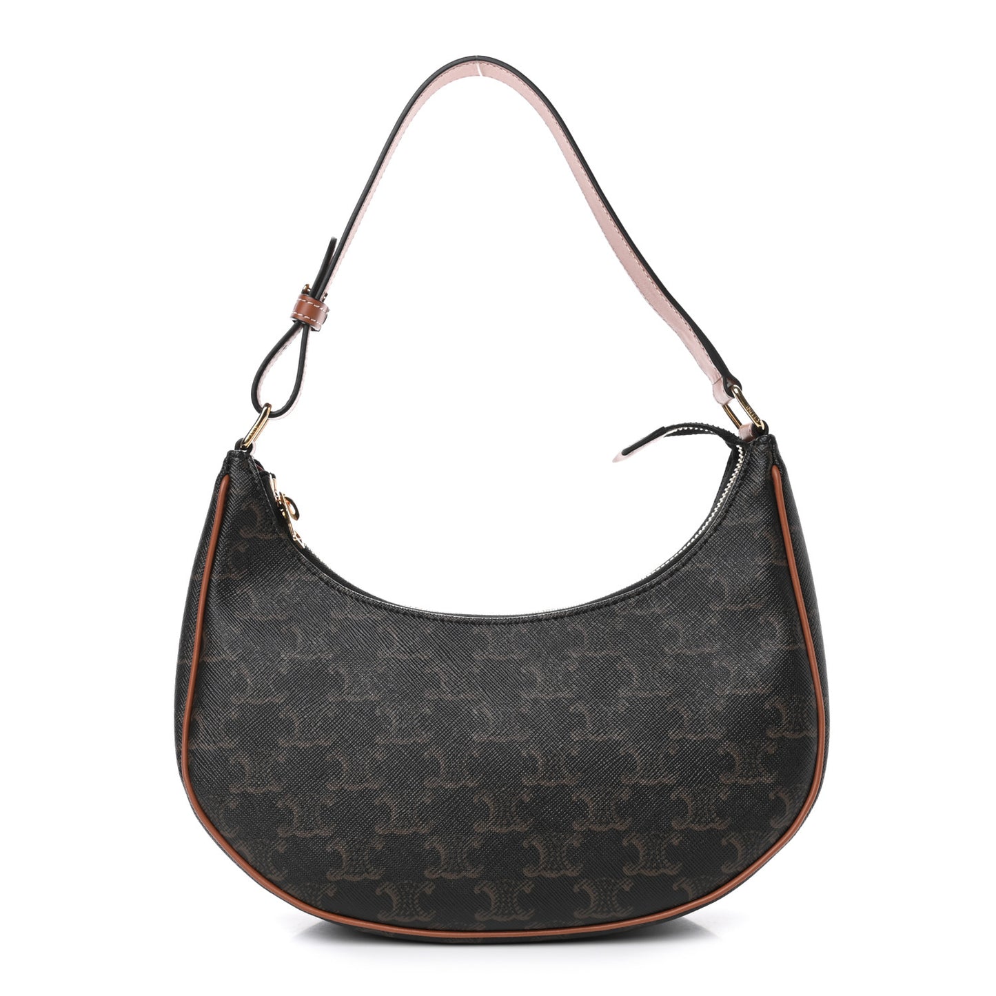 Triomphe Canvas Calfskin Ava Shoulder Bag Tan