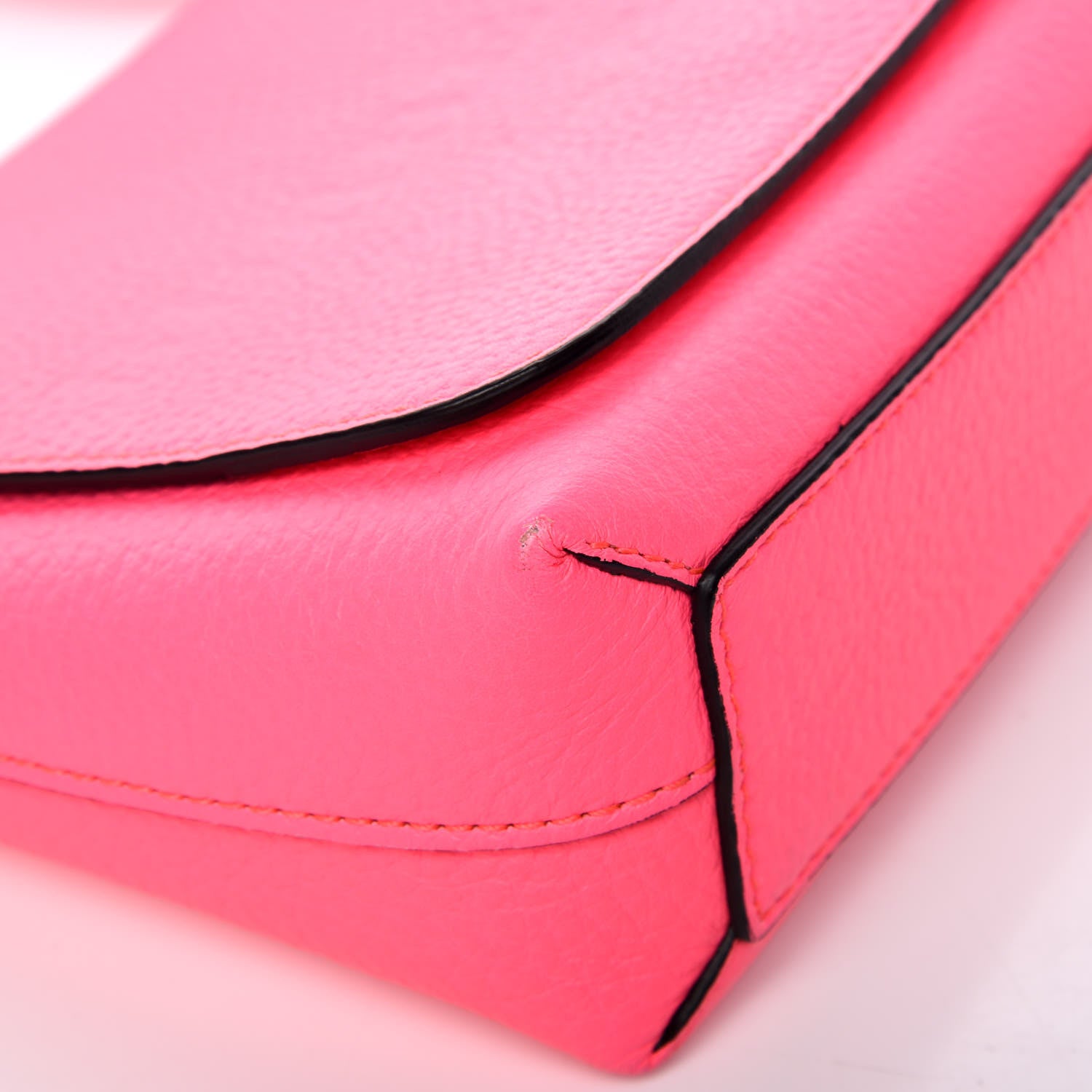 Burberry Calfskin Smooth Grain Small Burleigh Crossbody Bag Neon Pink 5 of 15
