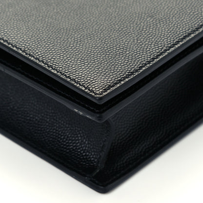 Saint Laurent Grain De Poudre Classic Monogram Kate Clutch Black 10 of 12