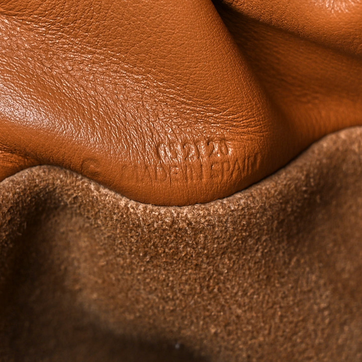 Nappa Flamenco Knot Clutch Warm Desert