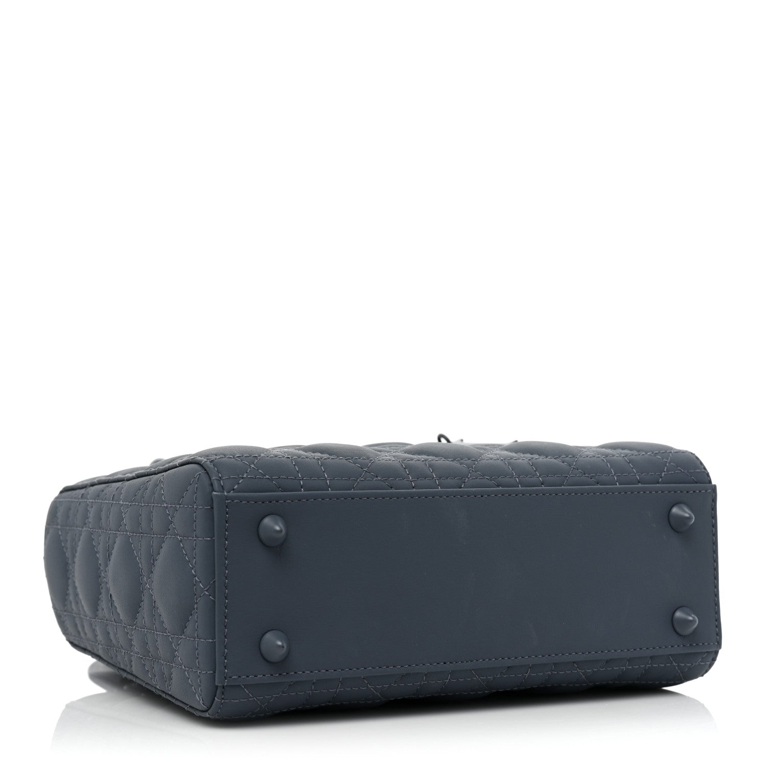Christian Dior Ultra Matte Calfskin Cannage Small My ABCDior Lady Dior Dark Denim Blue 4 of 16