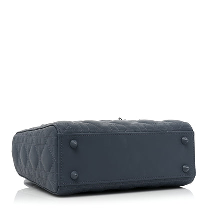 Christian Dior Ultra Matte Calfskin Cannage Small My ABCDior Lady Dior Dark Denim Blue 4 of 16