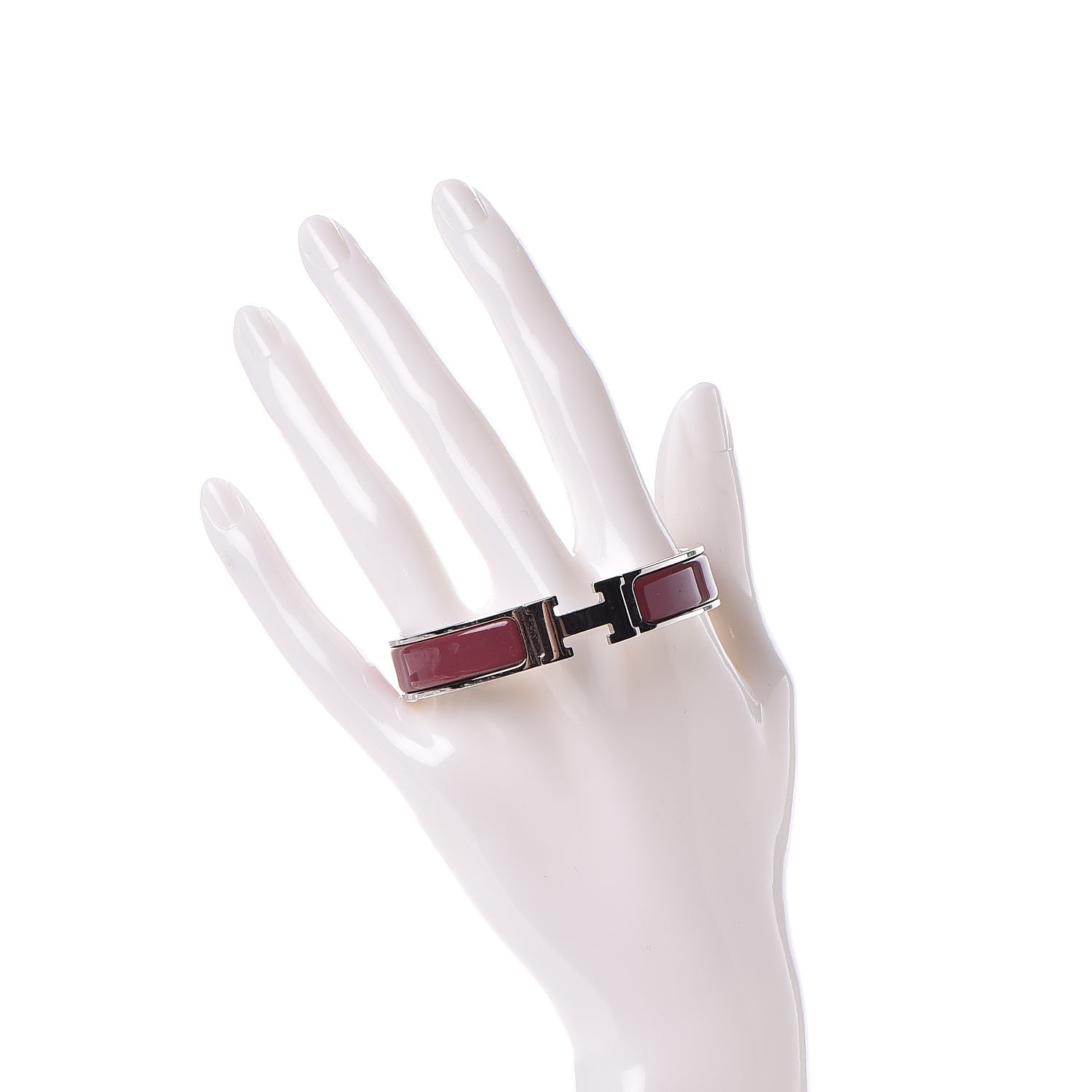 Hermes Narrow Enamel Clic Clac H Bracelet PM Muscat 2 of 5