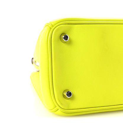 Christian Dior Smooth Calfskin Medium Diorissimo Tote Neon Yellow Light Blue 10 of 11