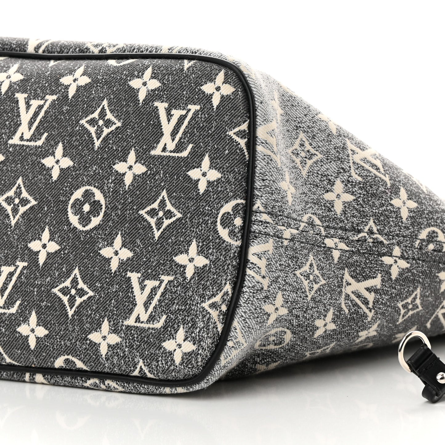 Denim Monogram Jacquard Neverfull MM Grey