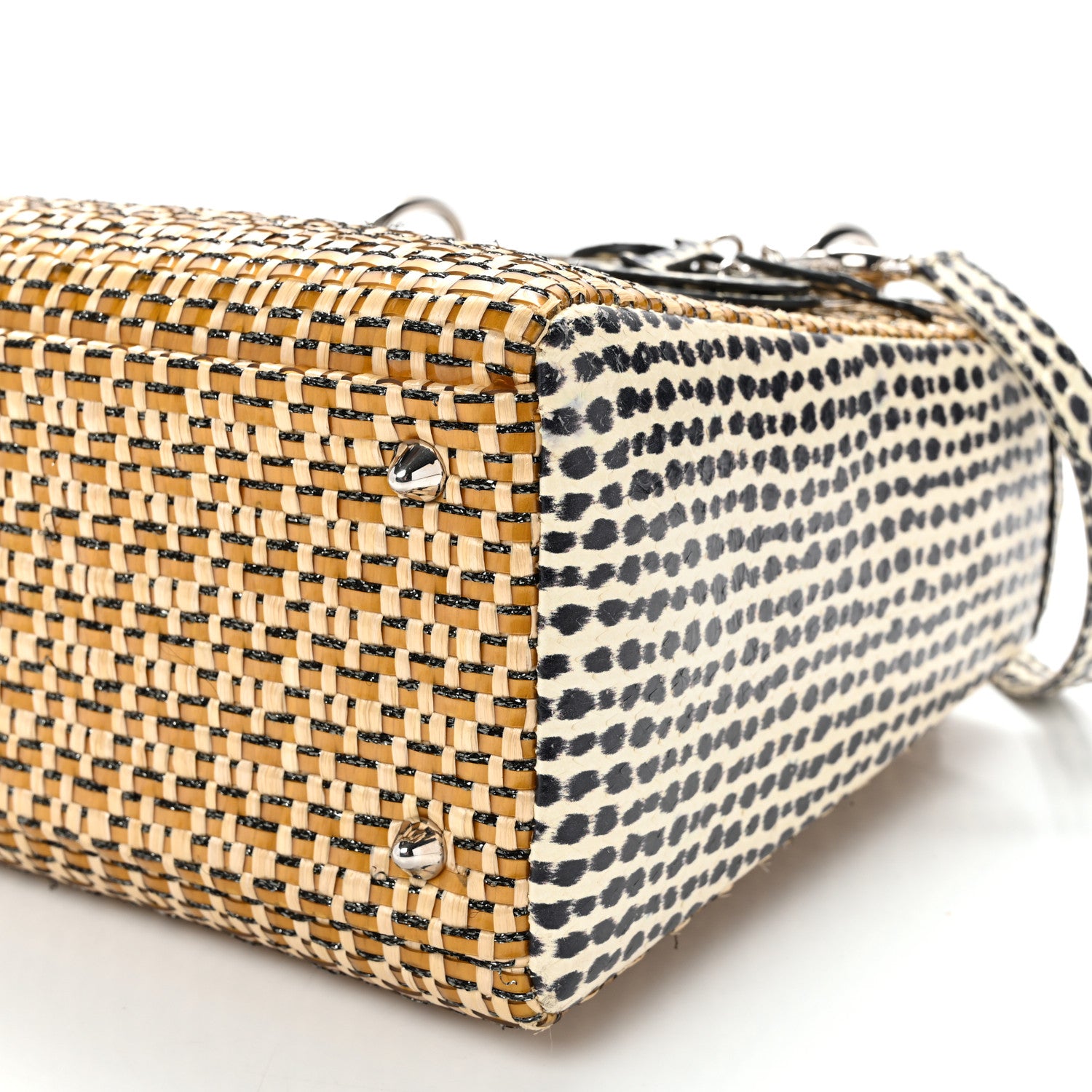Christian Dior Snakeskin Wicker Medium Lady Dior Beige Multicolor 10 of 10