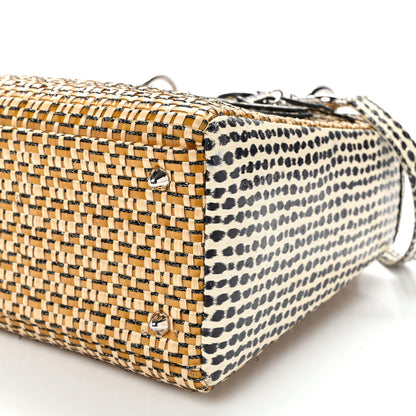 Christian Dior Snakeskin Wicker Medium Lady Dior Beige Multicolor 10 of 10