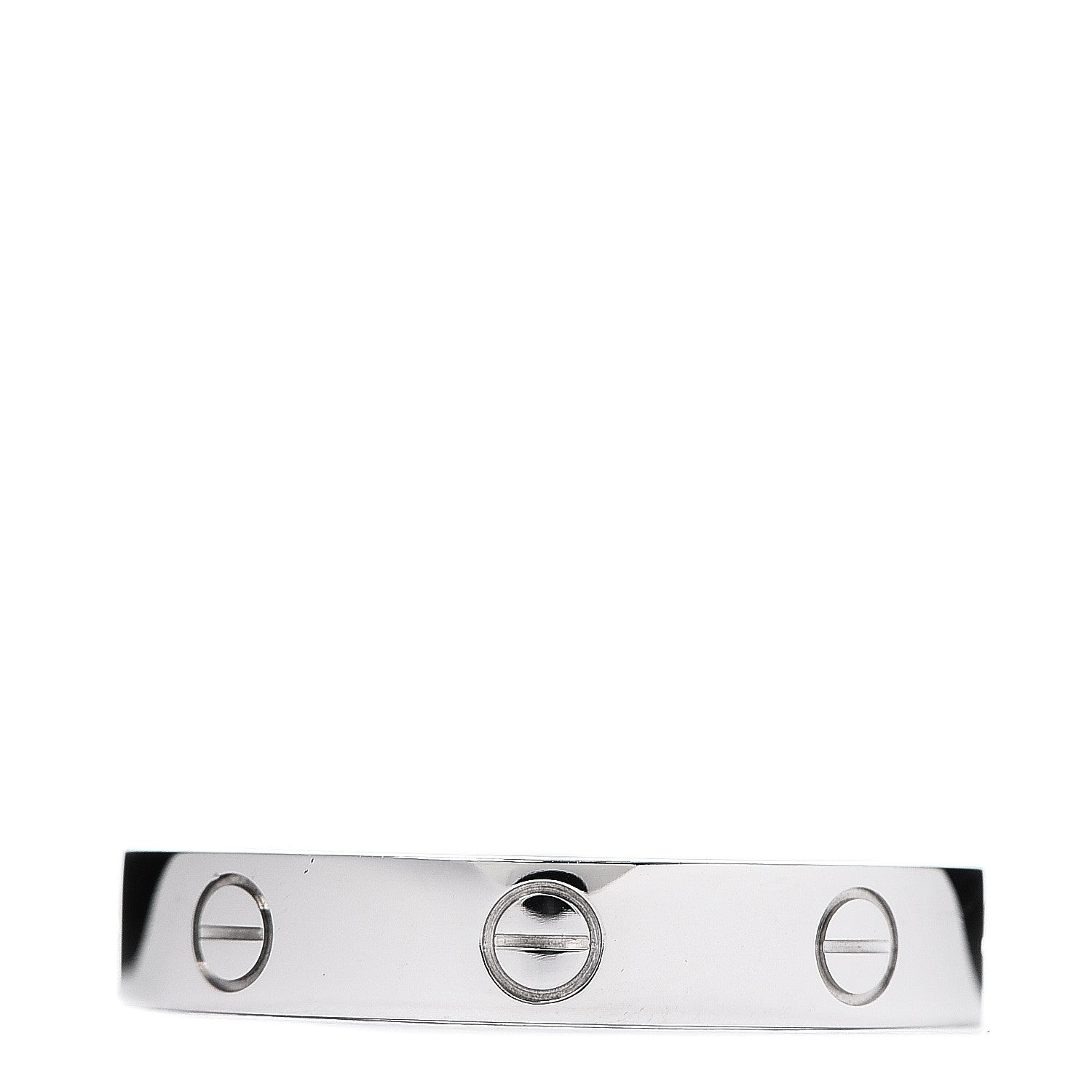 Cartier 18K White Gold 4mm LOVE Wedding Band Ring 60 9 2 of 3