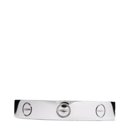 Cartier 18K White Gold 4mm LOVE Wedding Band Ring 60 9 2 of 3
